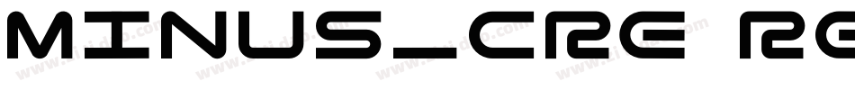 MINUS_CRE Regular字体转换